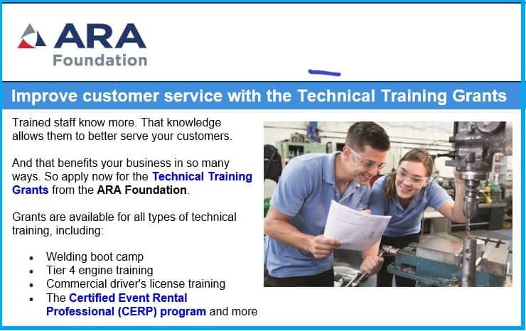 Training Grants by ARA Foundation